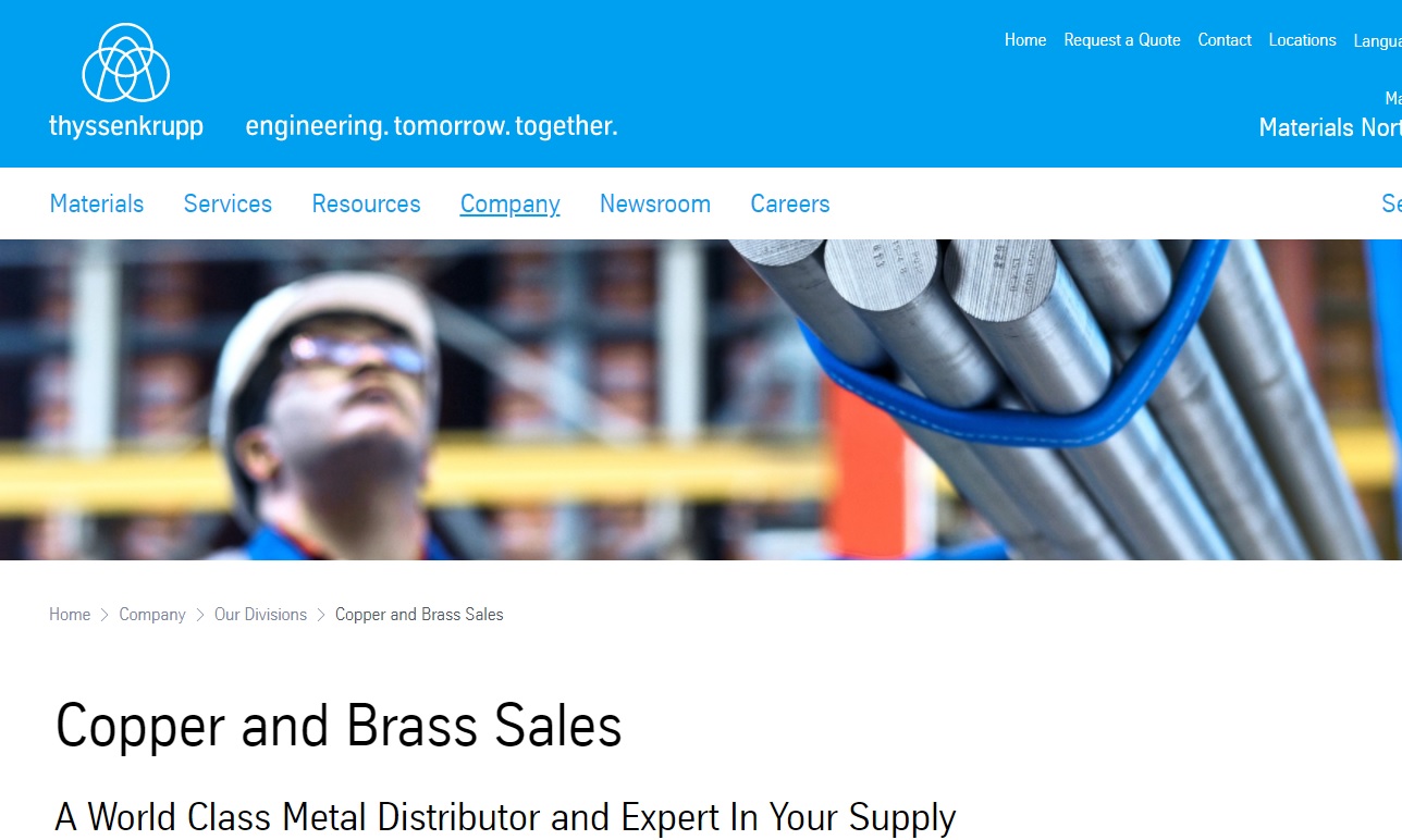 Copper and Brass Sales/Thyssen Krupp Copper Brass Bronze